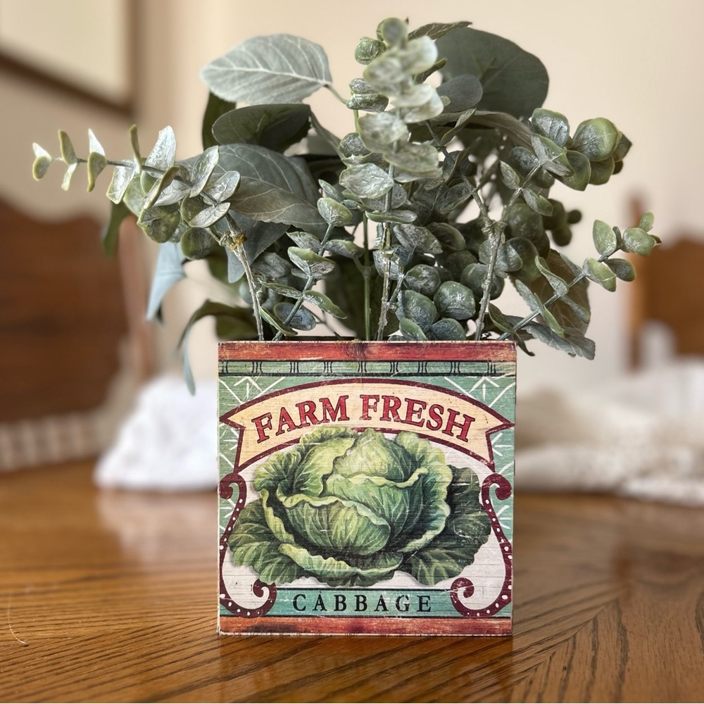 Ashland | Farm Fresh Cabbage Plant Mix in Crate Planter